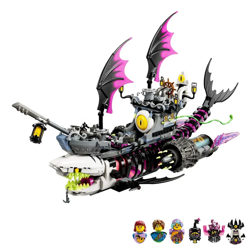 1389 шт. Детский конструктор Акула