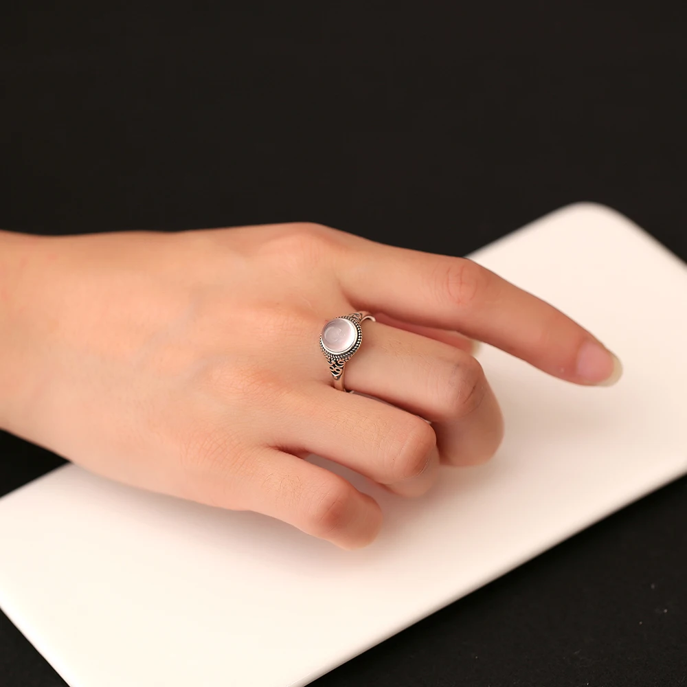 8*8 мм камень из розового кварца натуральный кристалл целебный драгоценный кольцо