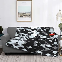 urban camouflage military style blanket fleece print spanish spain flag lightweight thin throw blankets for sofa bed bedspread