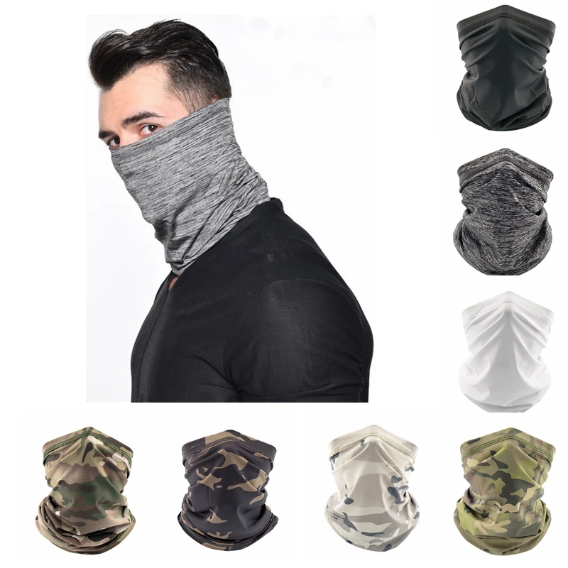 Hiking Scarf Bandana Men Cycling Sports Face Scarf Ice Silk Outdoor Camping Sun Protection Fishing Bicycle Bike Scarves Women