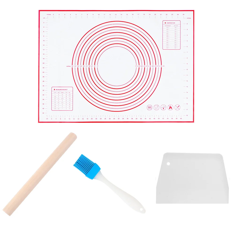 

Mat Silicone Rolling Dough Pastry Bread Fondant Pizzarollerrollcut Pin Crust Pie Liner Ovencookie Tools Making Sheet