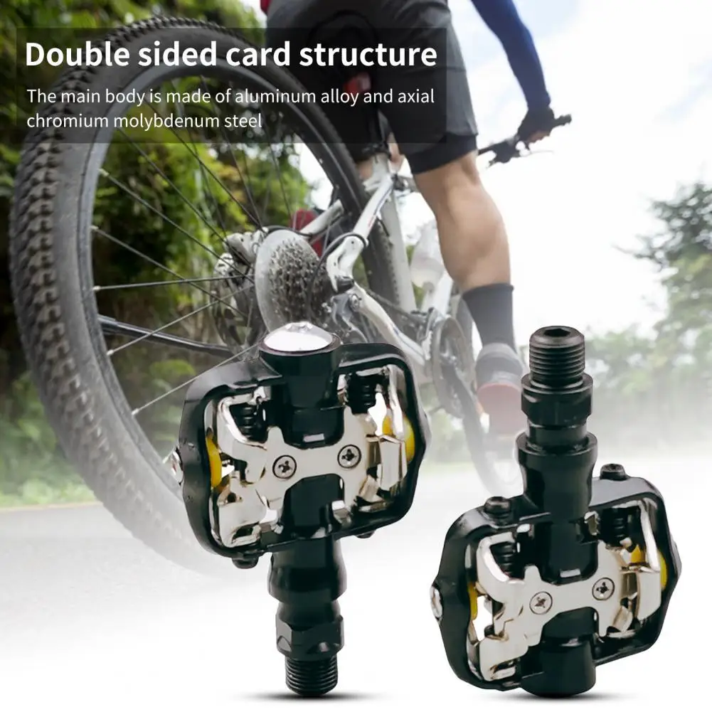 

Bike Pedal With Lock Plate Chromium Molybdenum Steel Rust Resistant Clipless Pedals SPD Pedal Self-locking Pedals 1 Set
