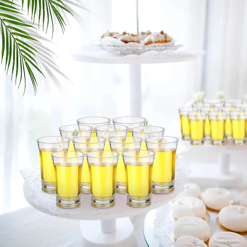 Набор акриловых стаканов емкостью 1 2 унции с утолщенным основанием пластиковые