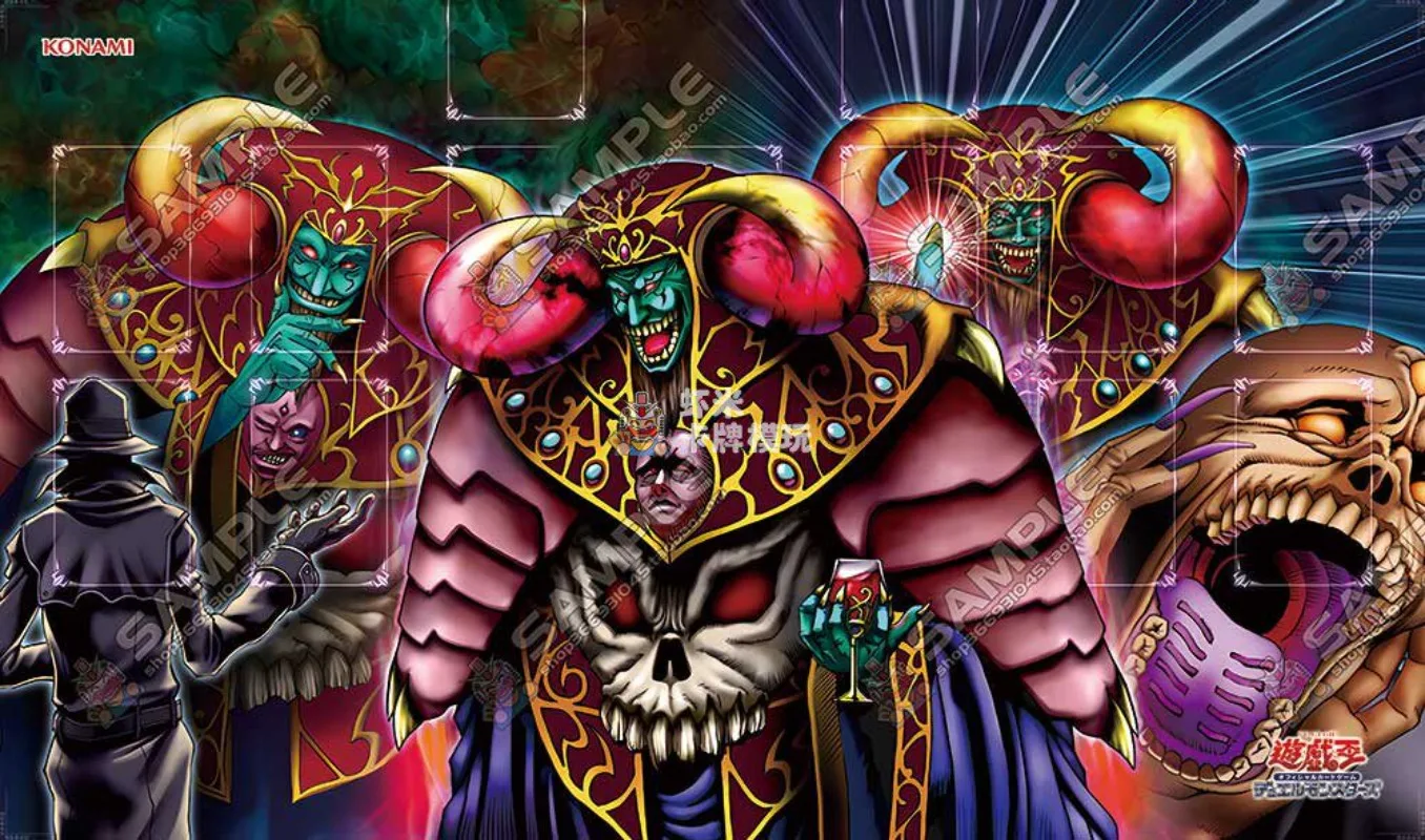 Фото 600x350 мм Yu-Gi-Oh! Игровой коврик Dark Ruler Ha Des Series 2 мм с прошитыми краями для одного игрока, подарочный коврик для настольной игры Revived King Ha Des №5