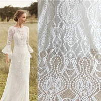 3meter long high quality eyelash lace fabric wedding dress travel photography high end diy lace accessories