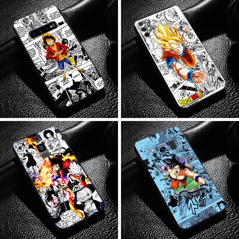 

Dragon Ball Naruto One Piece Phone Case For Samsung Galaxy S10 S9 S8 Plus S10 Lite S10E S10 5G Back Soft Carcasa Silicone Cover