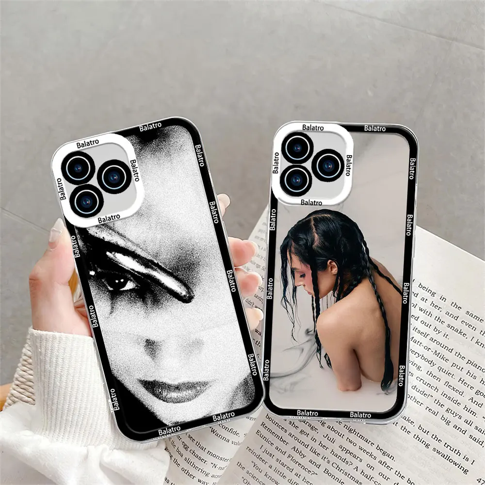 Singer Negative Spaces Poppy Phone Case for iPhone 12 11 13 14 15 16 Max Pro Plus Transparent Bezel Shell