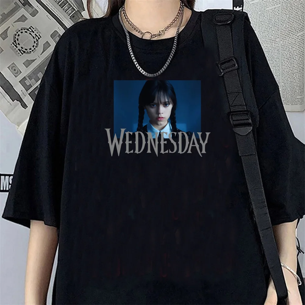 

Wednesday Addams t shirt women Y2K Japanese t shirt female y2k harajuku designer clothing