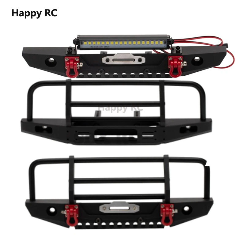 

Racing Ajustable Metal Front Bumper with LED Light for TRX-4 TRX4 Axial SCX10 90046 1/10 RC Crawler Car Parts