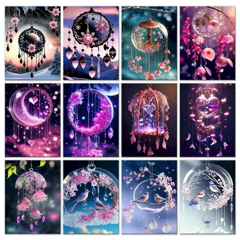 

Dream Catcher Painting By Numbers With Frame Acrylic Paint Landscape On Canvas Oil Picture Of Coloring By Numbers For Art Suppli