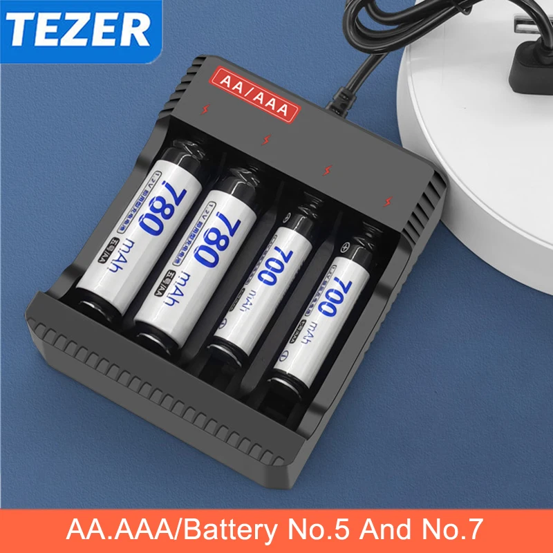 Умное зарядное устройство USB для AAA/AA аккумуляторов перезаряжаемый держатель