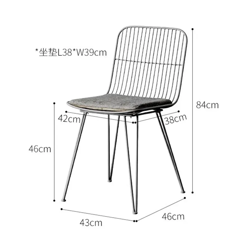 Металлическое кресло для макияжа в скандинавском стиле современный комод