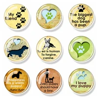 dog jewelry fridge magnet glass dome cabochon lovely dog owner gift dog paw refrigerator sticker message holder home accessories