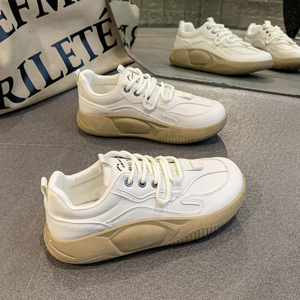 

Кроссовки женские с круглым носком, Мягкая Повседневная теннисная обувь на платформе, клоги, кроссовки на танкетке, лето-осень 2023