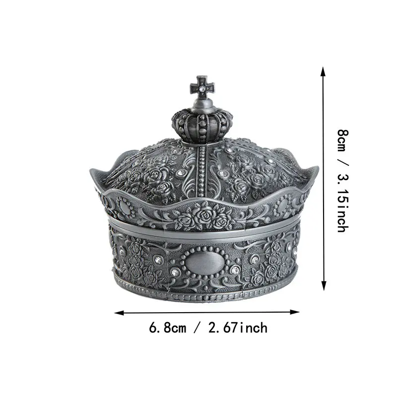 

Металлическая шкатулка для украшений королевская форма