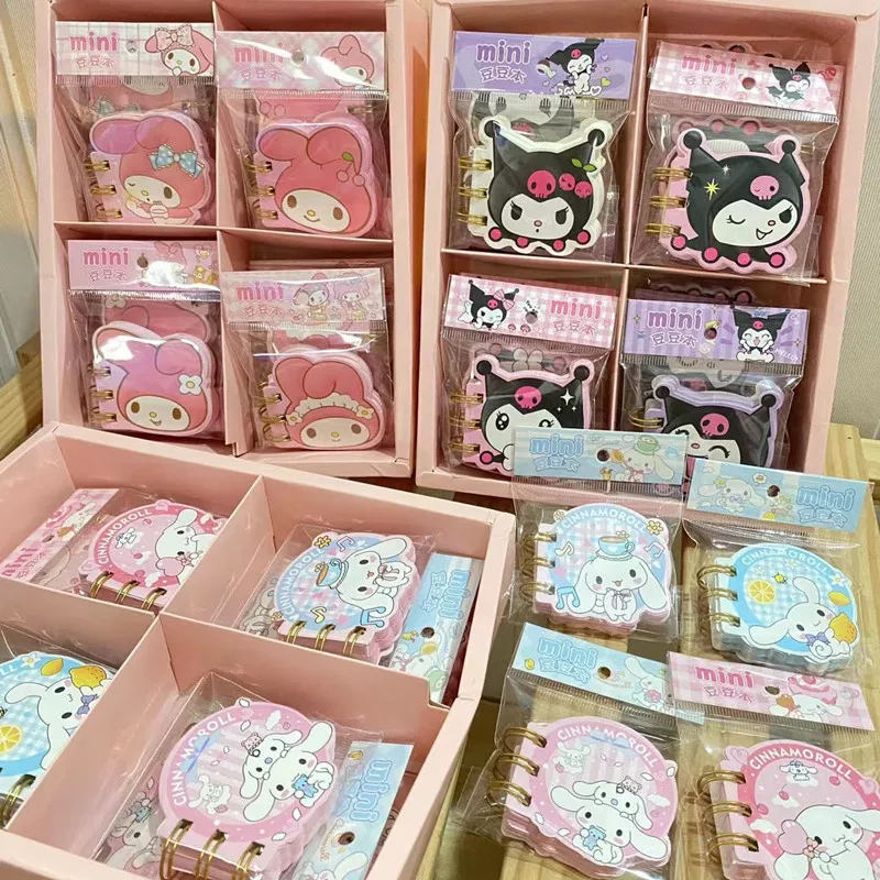 

Cute Sanrio Kuromi Styled Memo Book Notebook Kawaii My Melody Cartoon Cinnamoroll Mini Coil Book Portable Learning Supplies