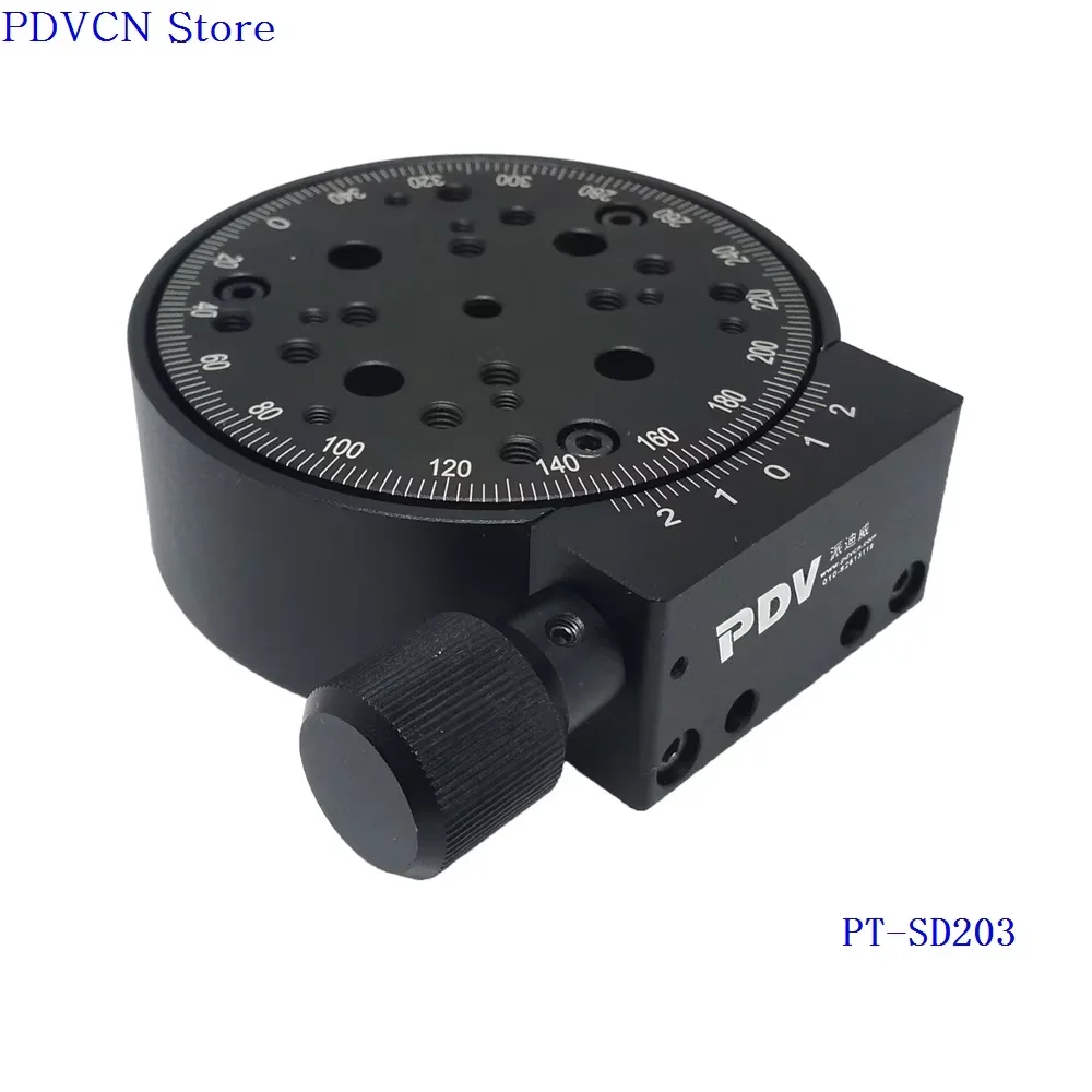 Фото Поворотный стол PT-SD203 R Axis с ручным управлением на 360 градусов, диаметр 100 мм, вращающаяся платформа №3