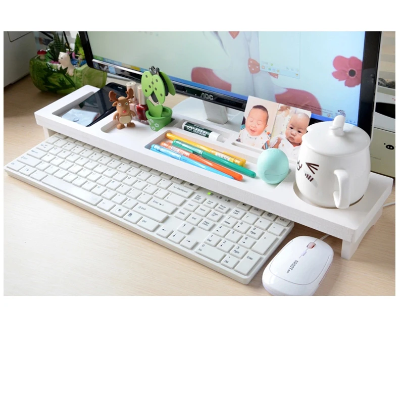 

1Pcs New Plastic Office Table Organizer Desk Keyboard Rack Stationery Storage Holder Computer Home Office Desktop Storage Shlelf