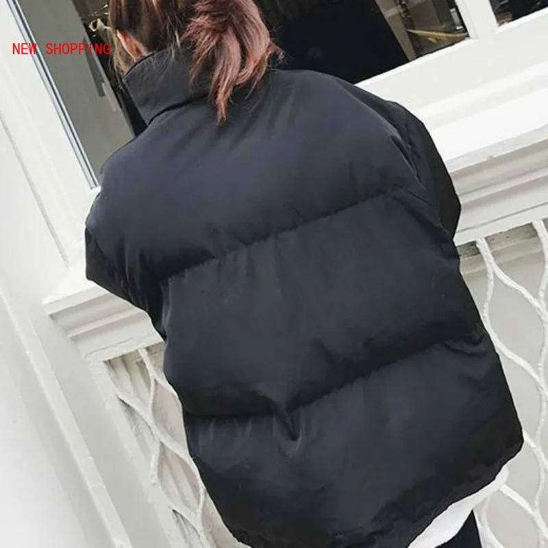 Short Bread Overcoat Korean Women Parkas Coat 2021 Casual Thick Warm Padded Jackets Female Solid Loose Outwear Snow Jacket White