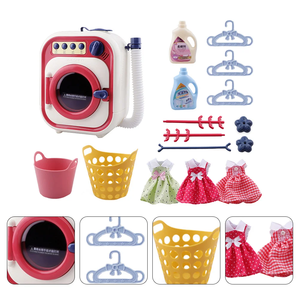 

Washing Machine Toy Simulation Educational Laundry Plaything House Electric Kids