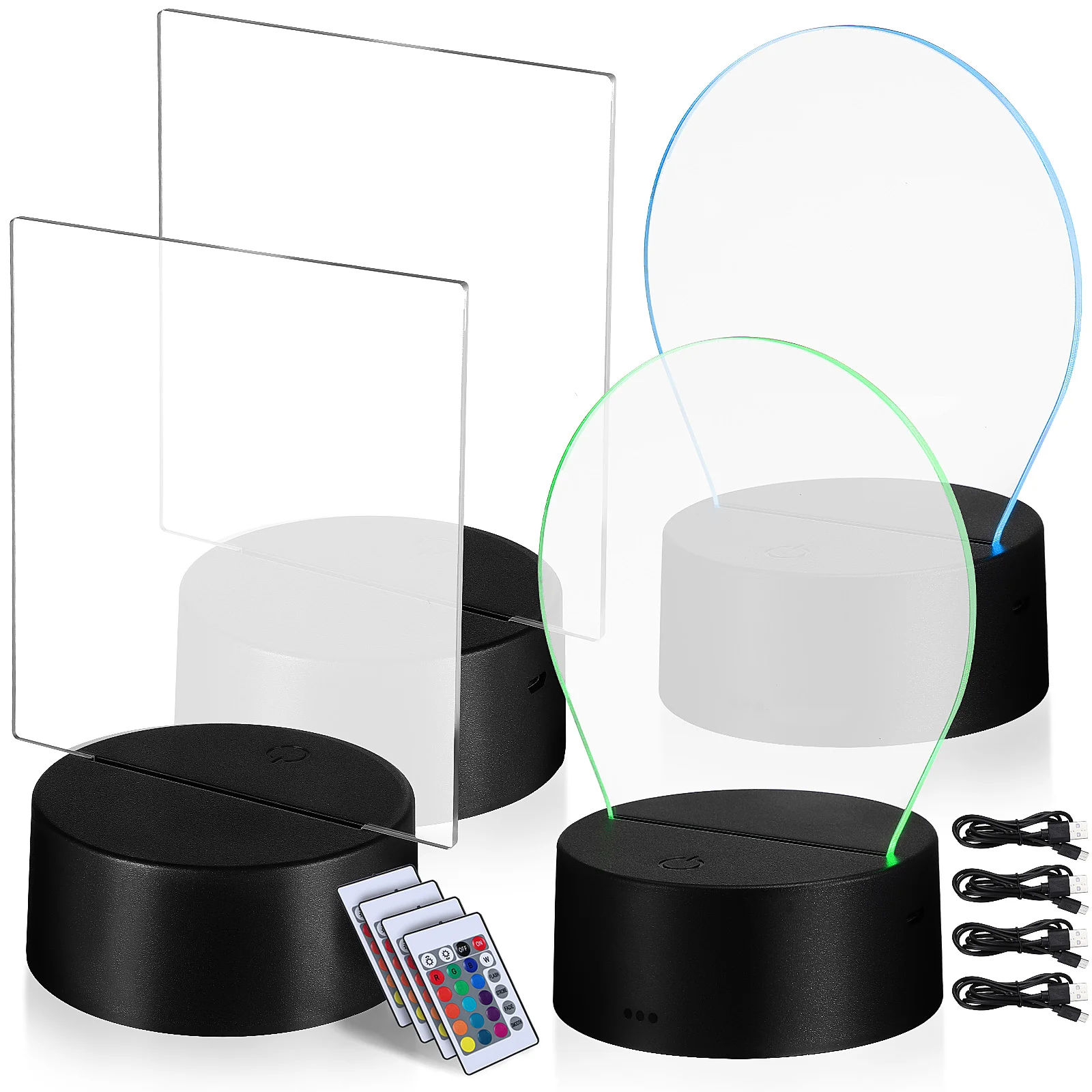 

Base Lamp Led Light Night Display 3Ddecorative Party Gift Acrylic Usb Stand Holder Christmas Lamps