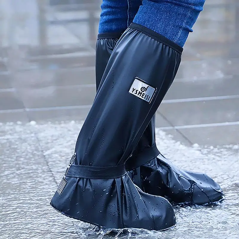 

Waterproof Shoe Cover Protector Rainy Season Rain Gear Galoshes Overshoes Tall Boot Reusable Anti Slip Rubber Reflector for Men