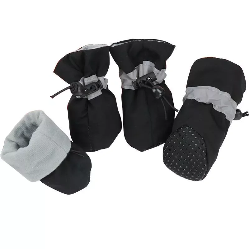

2022 Waterproof Winter Pet Dog Shoes Anti-Slip Rain Snow Boots Thick Warm For Small Cats Puppy Dogs Socks 4Pcs/Set