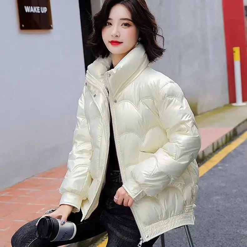 Chamarras Para Mujer Pink Girl Winter Parkas Cotton Jacket Women's Short 2022 Loose Cotton Jacket Winter Coat for Girls