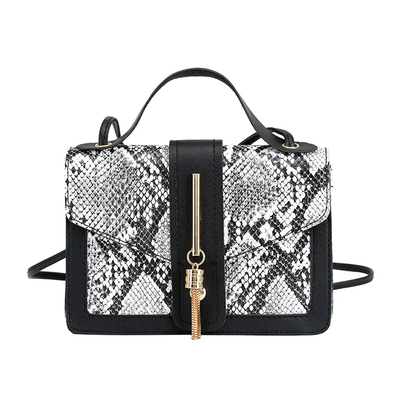 

New Fashion Serpentine Women Handbags High Quality Ladies Shoulder Bags Leather Female Girl Luxury Brand Flap Crossbody Bag