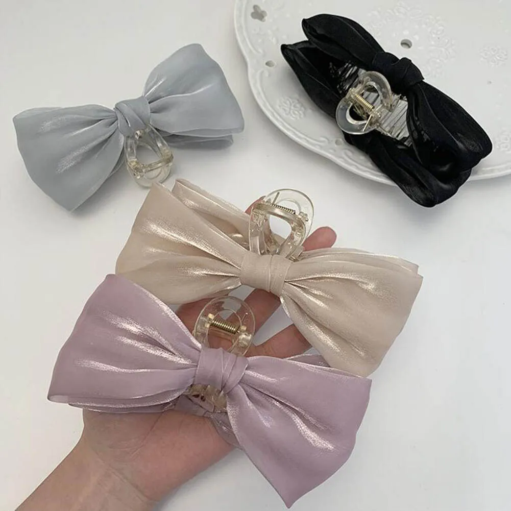 

Ribbon Bow Pearl Hair Claw Clips Fashion Cute Hair Clip for Women Grils Hairpins Clamps Crab Barrettes Hair Accessories Gifts