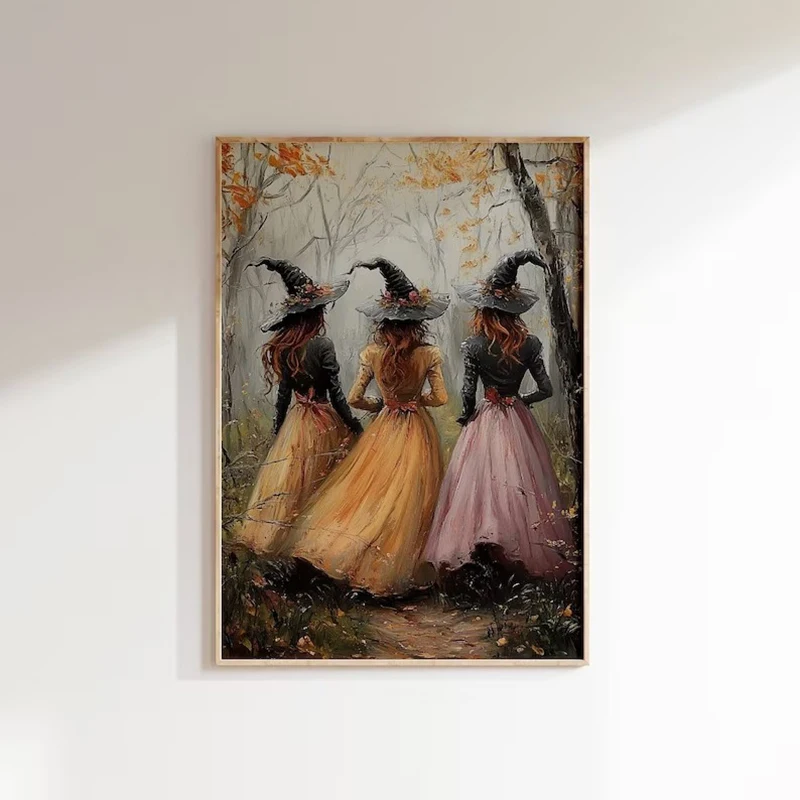 

Настенная картина "Ведьма в лесу", печать на холсте