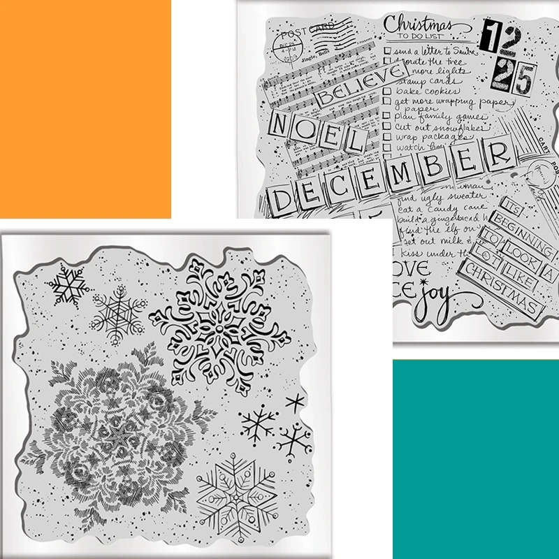 

Новинка 2022 карточка Скрапбукинг Снежинка втирание газета текст буква изделие чистые штампы учетная запись Набор для творчества без штампо...