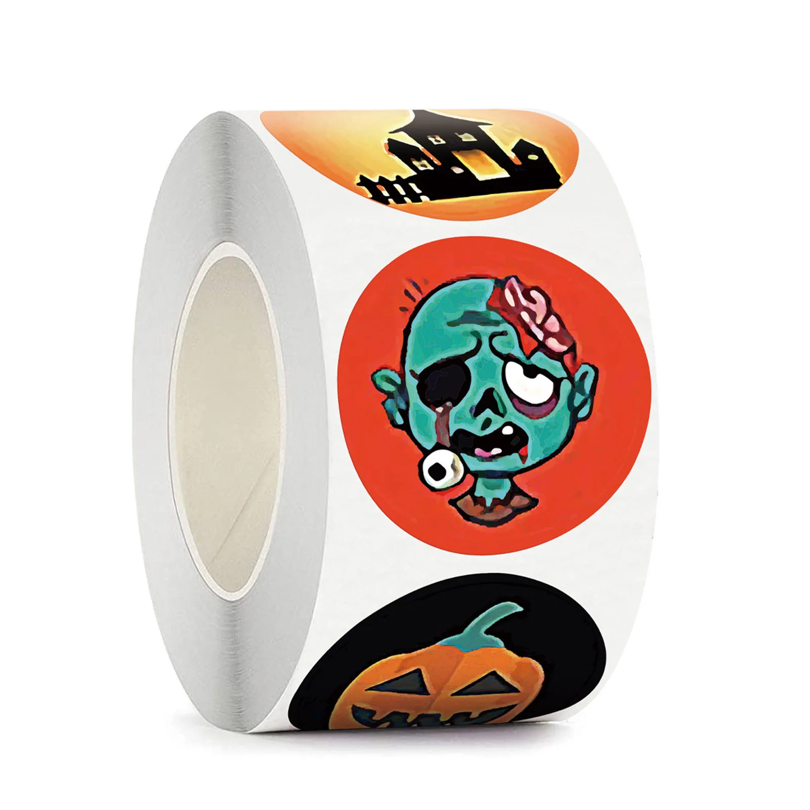 

500Pcs Halloween Character Stickers Self Adhesive Sticker Roll Labels for Envelope Card Gift Box Decorative Festive Party Favor