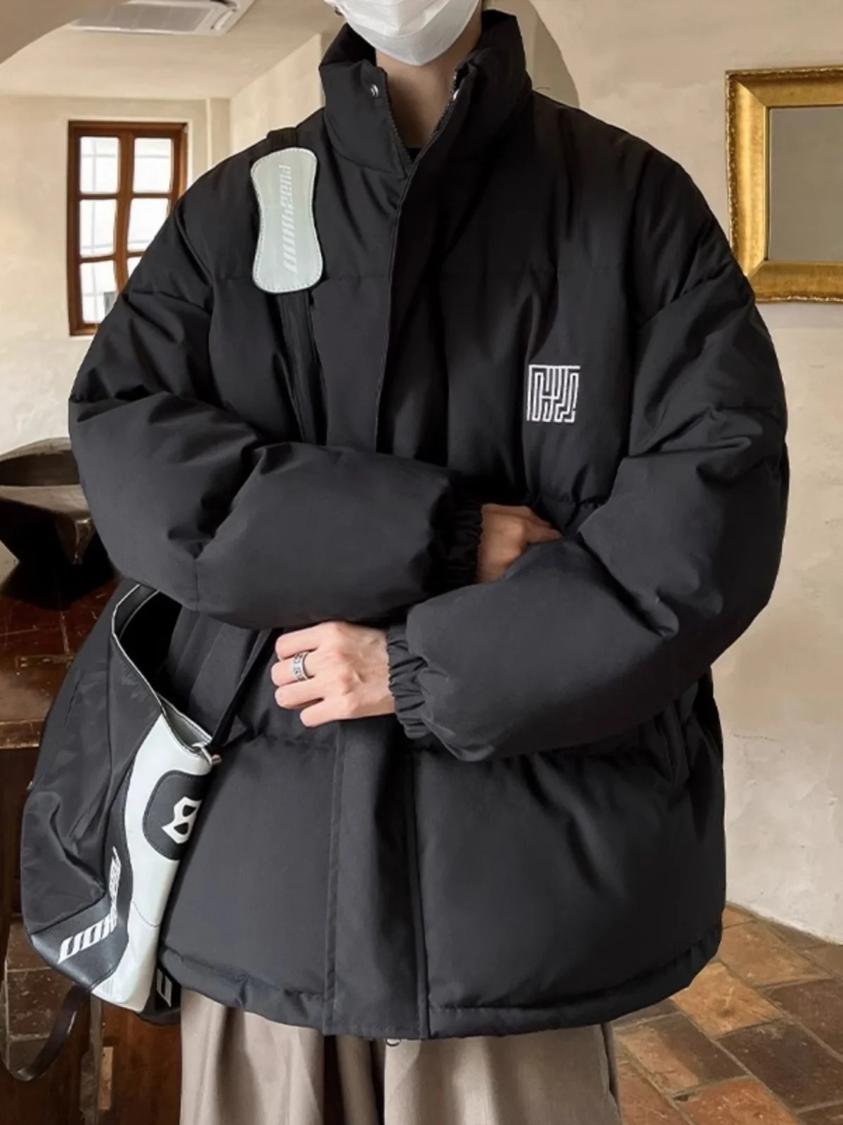 Cotton-padded jacket Men's Winter Thickened Outerwear Boys 2024 New Stand Collar Cotton-Padded Clothes Youth Fashion Warmth R...