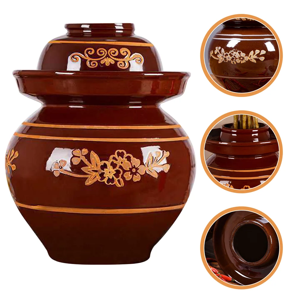

Kimchi Altar Vegetable Storage Jar Sealed Food Container Ceramics Kitchen Large Capacity Pickling For Pickle