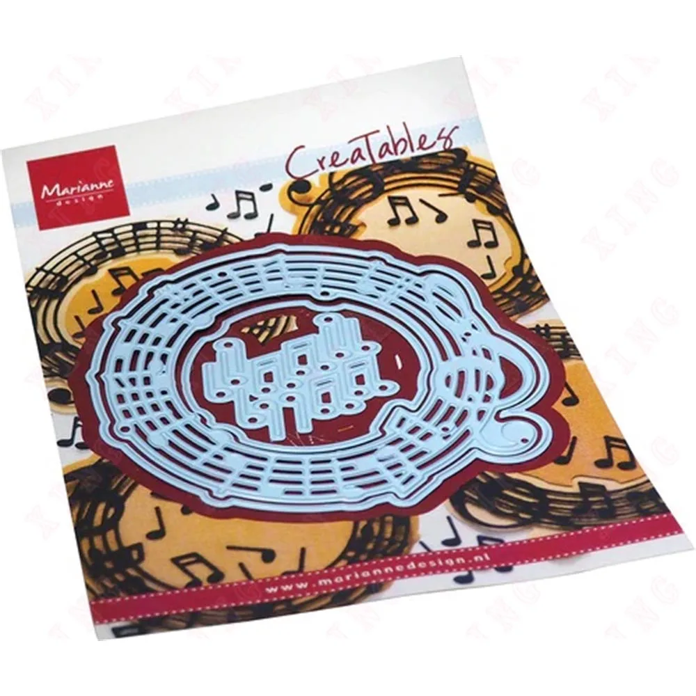 

New Arrival Metal Cutting Dies Decoration Embossing Craft Template 2023 Christmas Diy Scrapbook Handmade Album Music Circle Mold