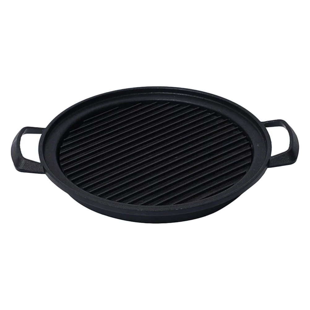

Pan Grill Plate Barbecue Griddle Korean Nonstick Cooking Cast Roasting Grilling Iron Basket Steak Stovetop Stove Bbq Gas Indoor