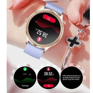 Women Fashion business Smart Watch IP68 Waterproof Heart Rate Blood Pressure pressure Monitor For Android IOS Fitness Bracelet