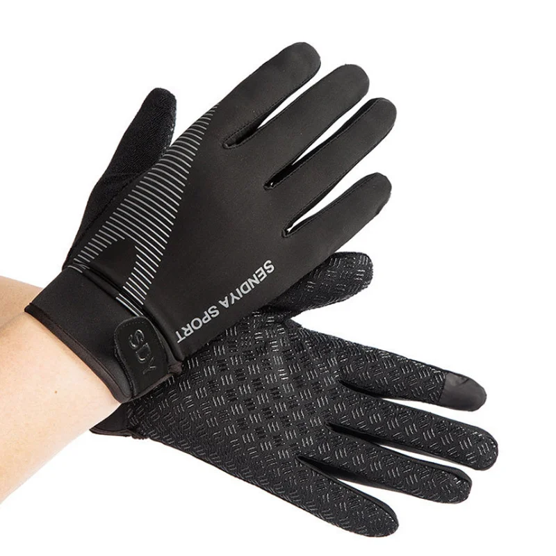 

Cycling Bik Breathable Gloves Full Finger Touch Screen Gloves Autumn Mittens Anti-Slip Riding Fitness Glove Climbing Bike Gloves
