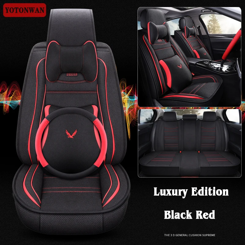 

YOTONWAN 5D Universal Linen Flax 5Seats Car Seat Cover For Great Wall M4 Haval H6 Coupe H5 H3 H2 M2 Car Accessories Interiors