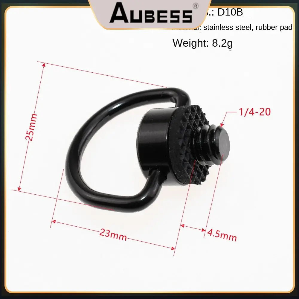 

Firmly Stainless Steel Screw Pan/tilt Damping Effect Camera Shoulder Strap Retaining Ring High Quality Material Selection Black