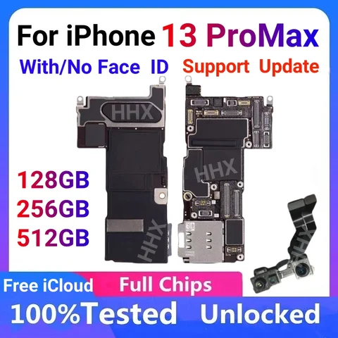 Полностью протестированная материнская плата для iPhone 13/13Pro/13ProMax, материнская плата с разблокированной логической платой Face ID, чистая пластина iCloud, 100%