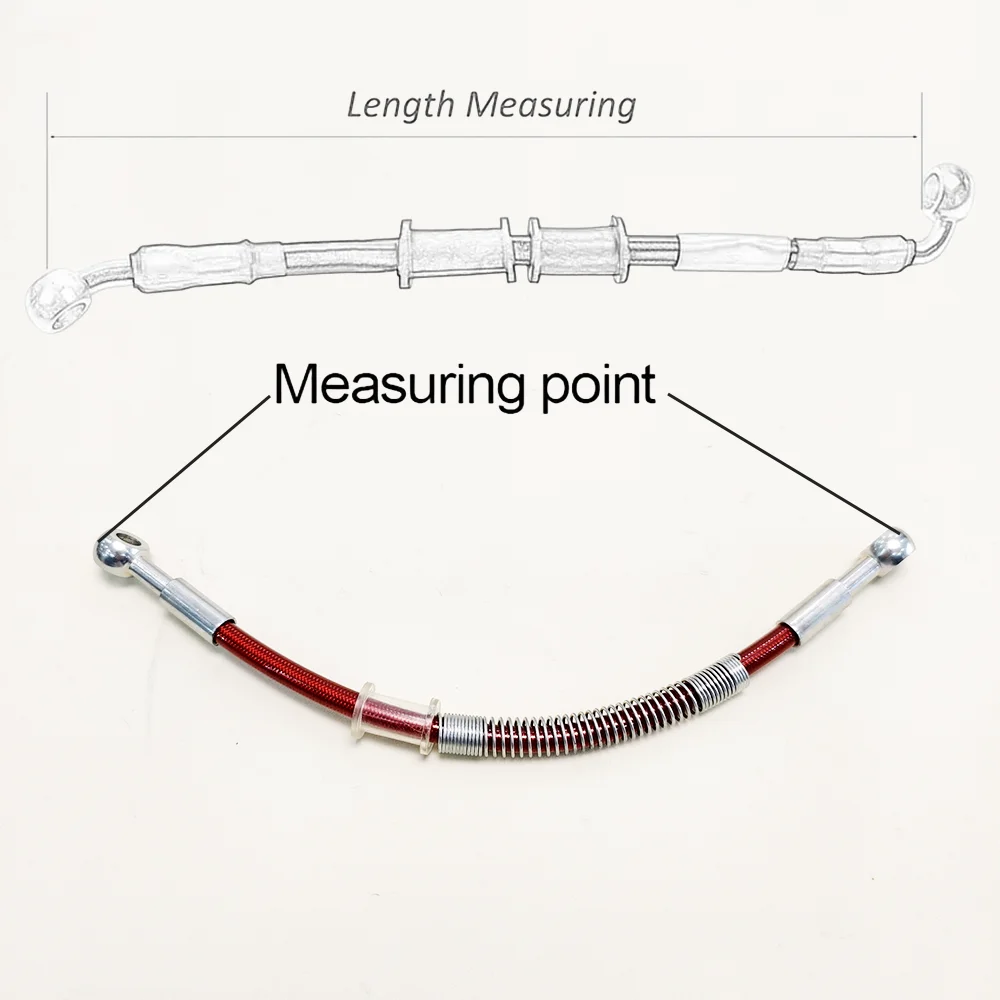 30-500 см мотоциклетные красные плетеные масляные шланги линия трубки