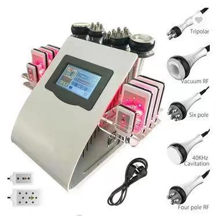 

Portable 6 in 1 40k cavitation fat burning ultrasound RF vacuum massage slimming machine