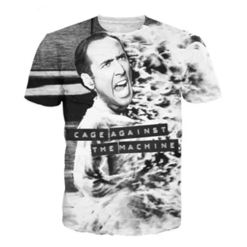 

Футболка Мужская/женская с объемным принтом лиц и коротким рукавом