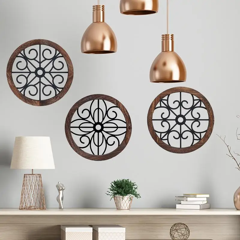 

Деревенский настенный Декор, круглая Настенная картина, деревенский деревянный настенный Декор, деревенский декор для оформления стены, вы...