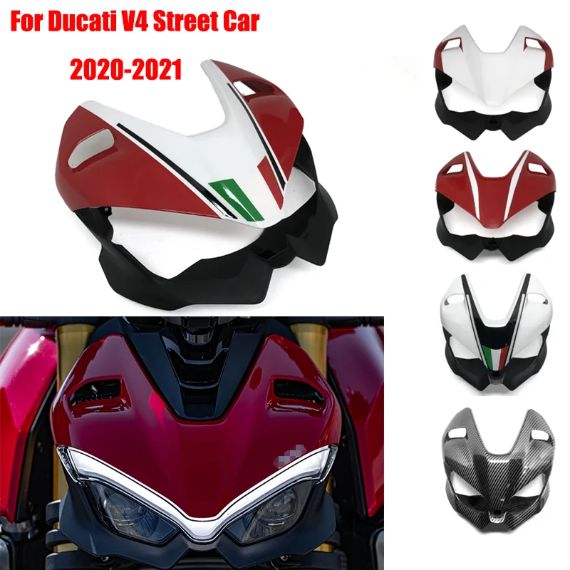 

For Ducati V4 S Street 2020 - 2021 Front Headlight Nose Air Intake Fairing Street Fighter Front Nose Headlight