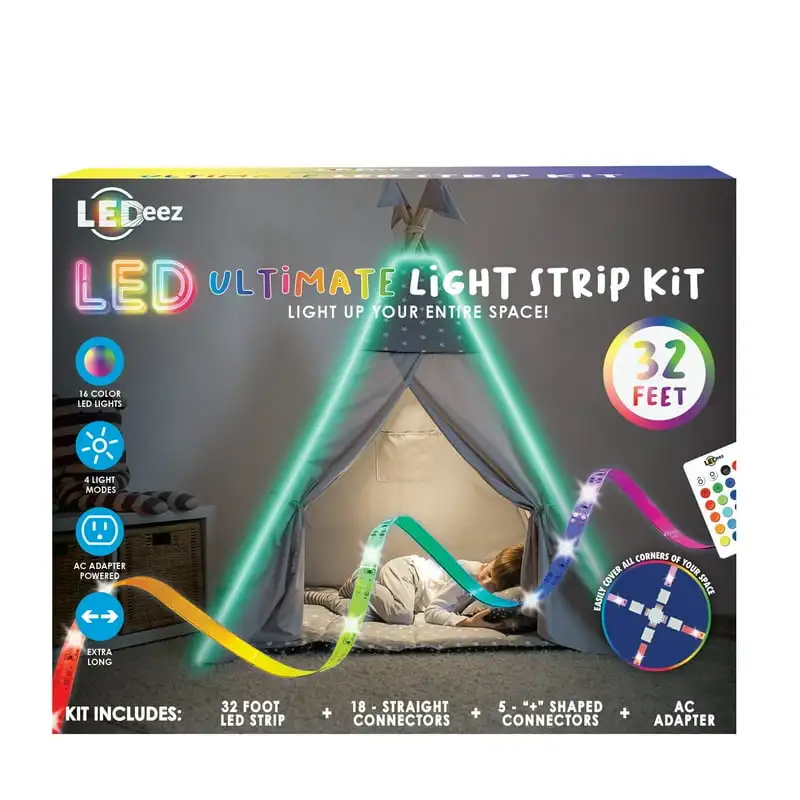 

Ultimate Indoor Light Strip Kit, 16 Colors, 4 Light Modes, Long Lasting LED Lights Room decor Led lights Lamp Wall decor Wall de