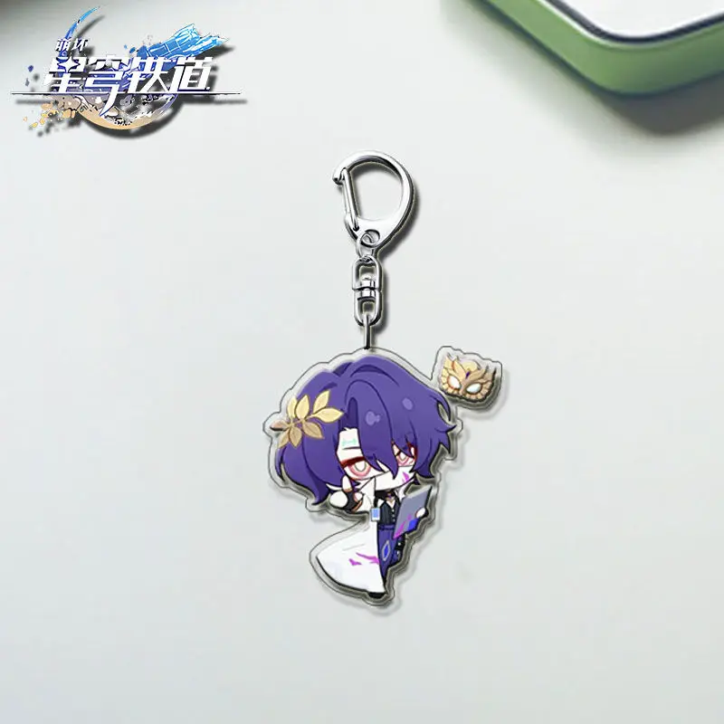 Honkai: Star Rail Аниме Брелок для ключей женский брелок мужчин акриловый автомобильный