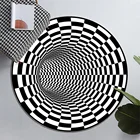 3D вихревой иллюзионный ковер, нескользящий напольный коврик, коврик с абстрактным геометрическим принтом для дома, гостиной, спальни, дверной коврик, Прямая поставка